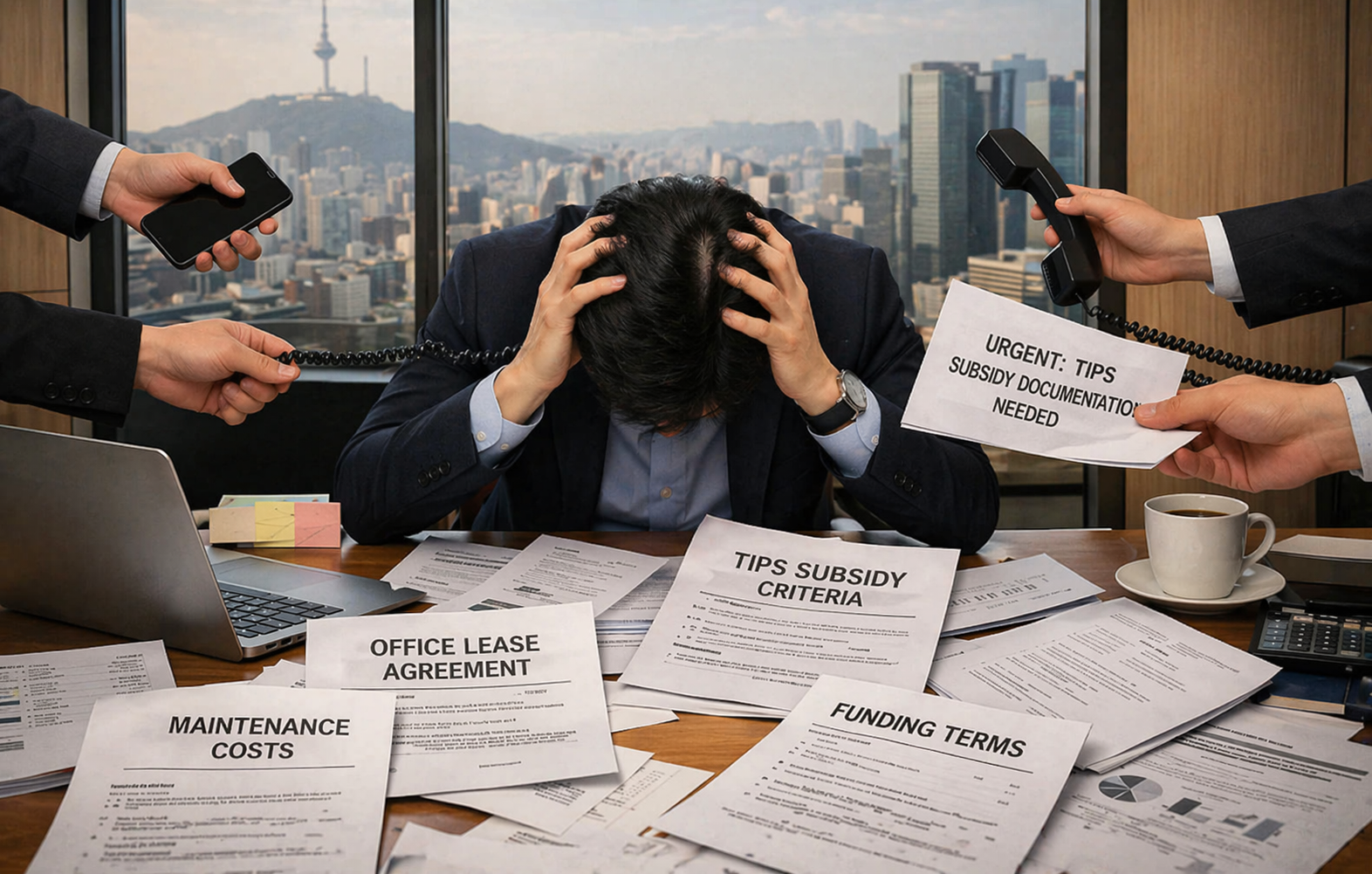 오피스마다 다른 팁스 지원금 기준으로 고민하는 대표